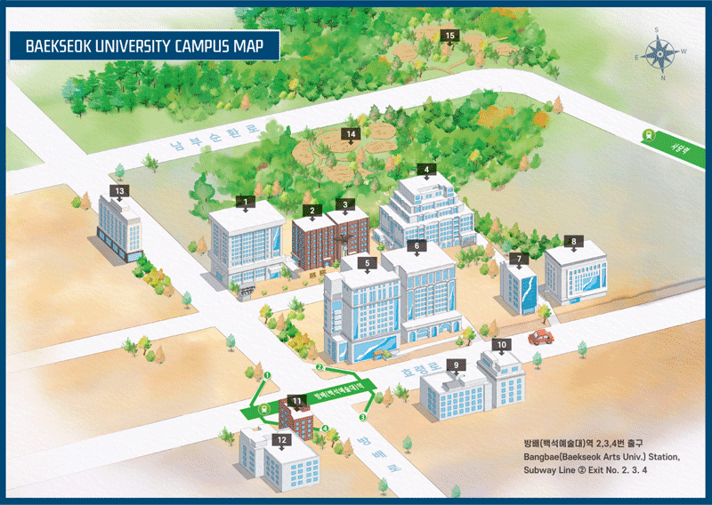 Baekseok University Campus Map